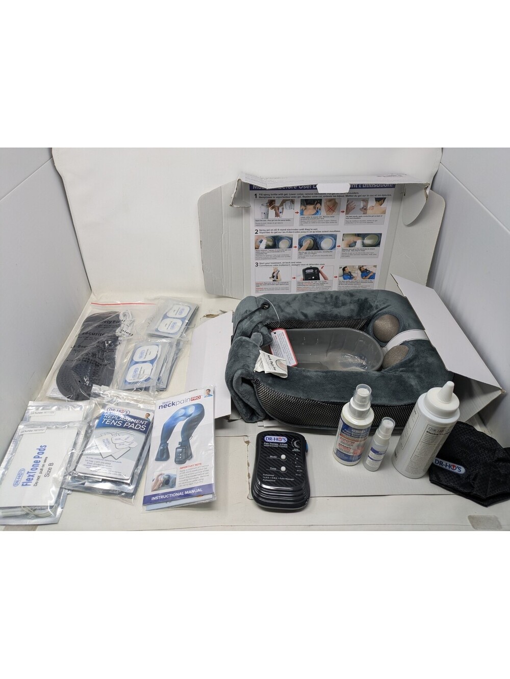 Dr Ho's Neck Pain PRO Neck Shoulder Back and Foot TENS EMS Therapy Device-Read